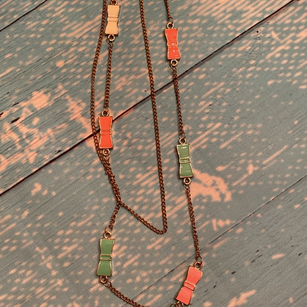 Multicolor Bows Necklace